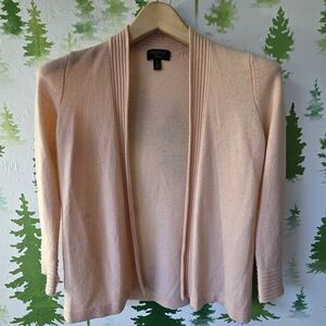 Charter Club Cashmere Pastel Pink Open-Front Sweater